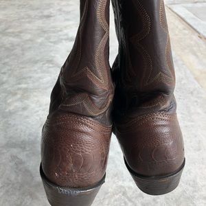 Pre-Loved Men’s Larry Mahan boots.. ostrich leg